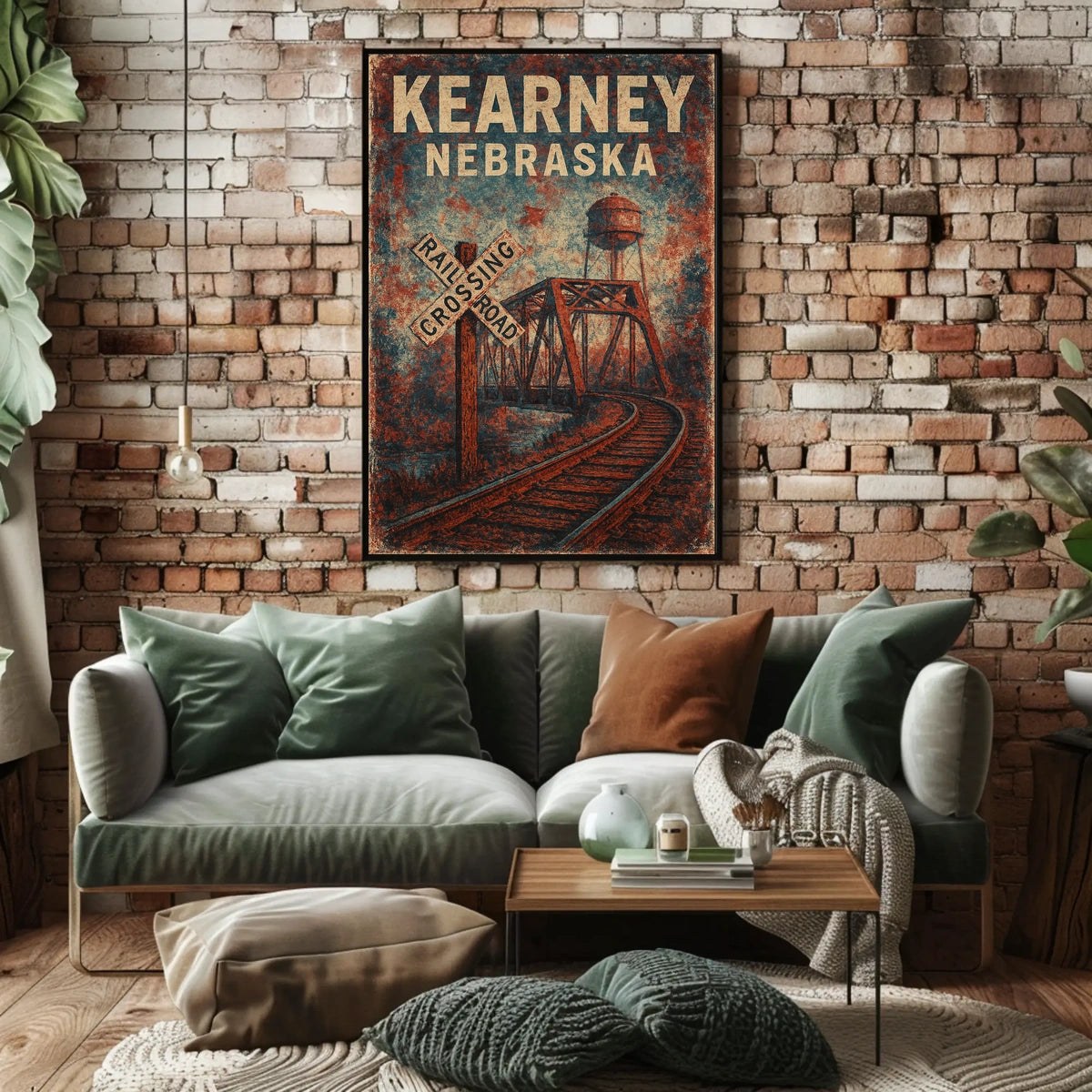 Kearney Railroad Nostalgia Vintage Americana Poster