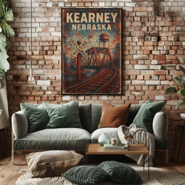 Kearney Railroad Nostalgia Vintage Americana Poster