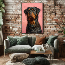 Rottweiler Dog Art Print: Bold and Affectionate Dog Breed Poster PosterGoat