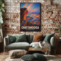 Chattanooga Tennessee Vibrant View Impressionism Poster