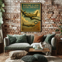 Legendary WWII Boeing C-108 Aviation Poster Art