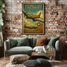 Legendary WWII Boeing C-108 Aviation Poster Art
