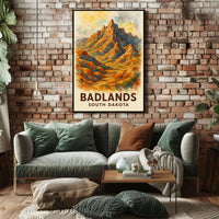 Badlands of South Dakota Poster