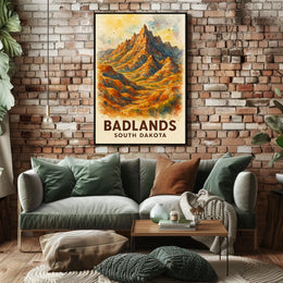 Badlands of South Dakota Poster