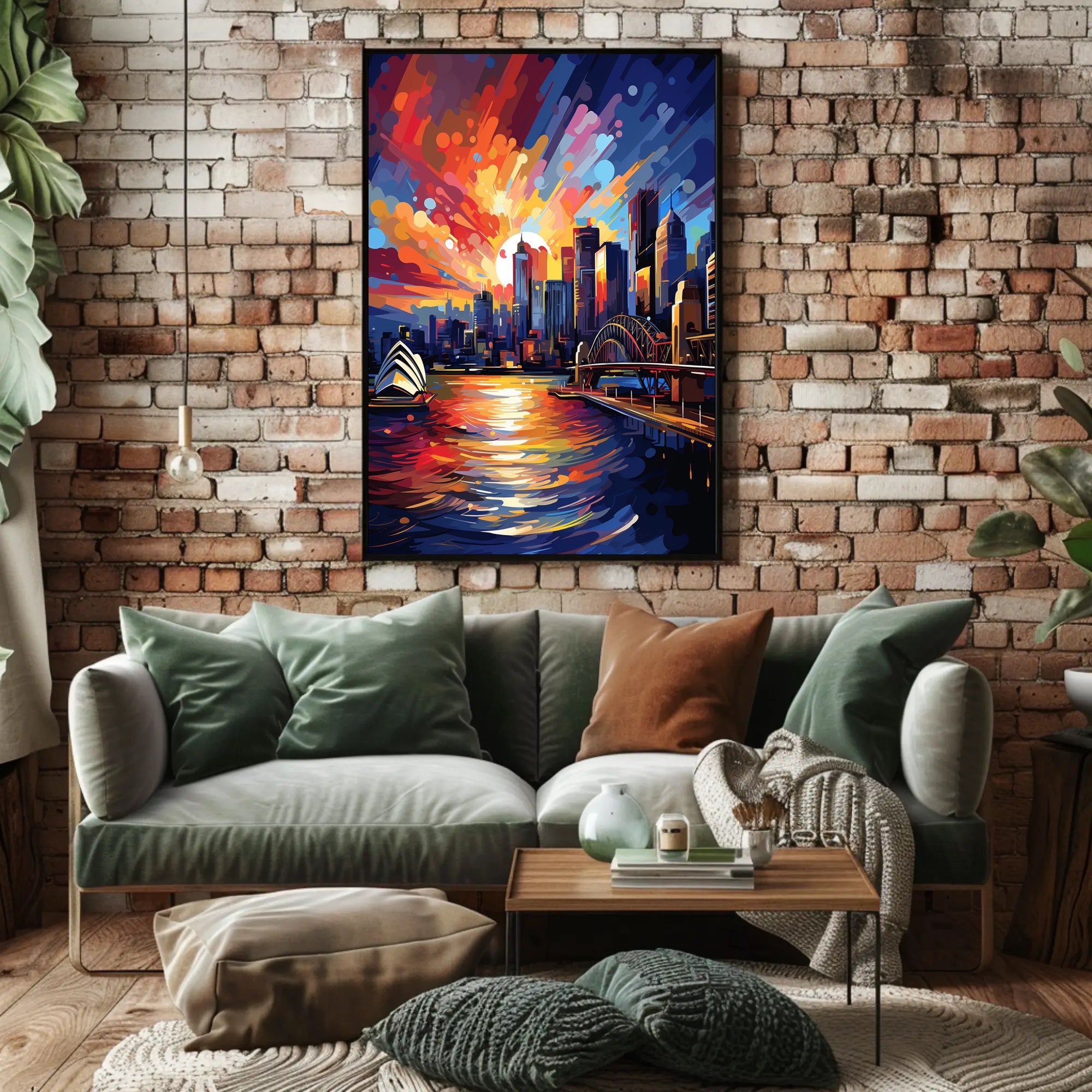 Vivid Cityscape At Sunset Poster