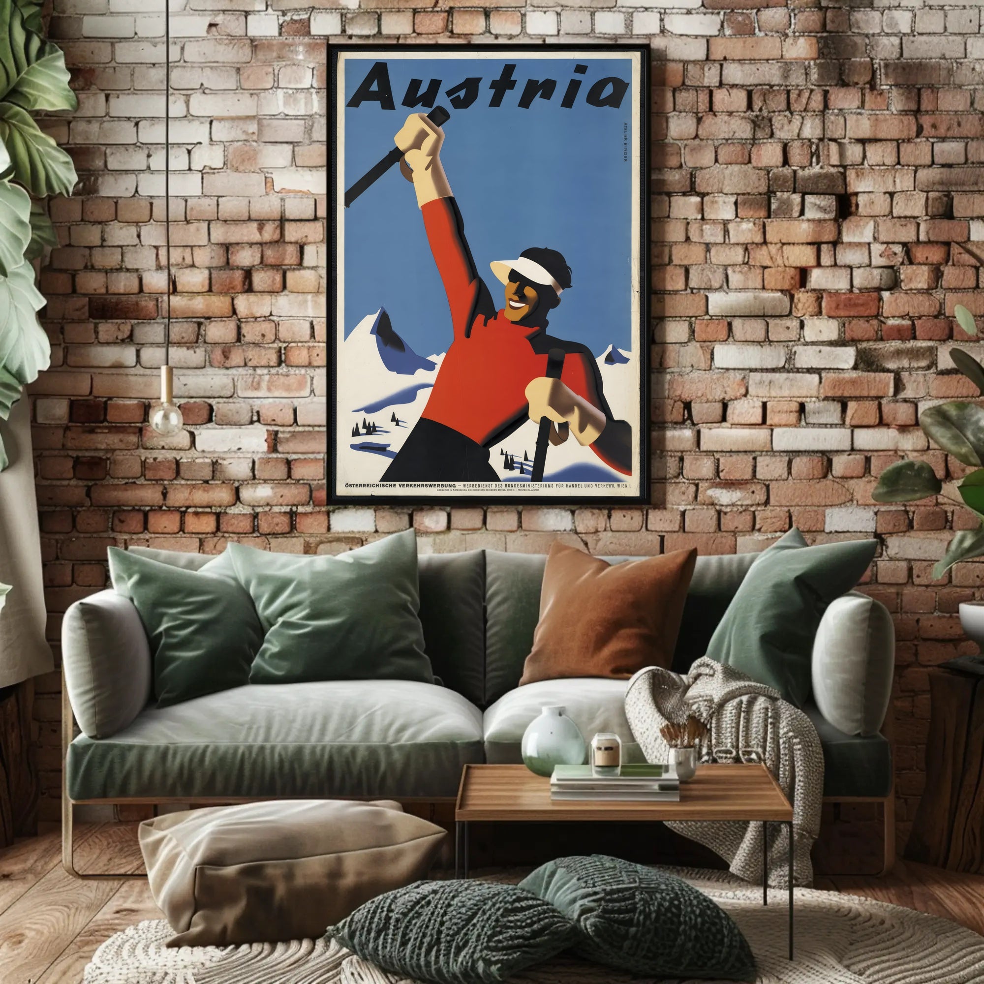 Austria Skiing Poster PosterGoat