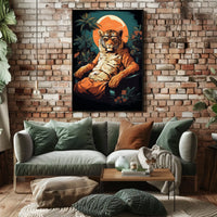 Relaxed Tiger in Sunglasses Animal Poster