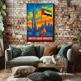 United Arab Emirates Skyline Poster