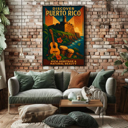 Discover Puerto Rico Vintage Poster Art PosterGoat
