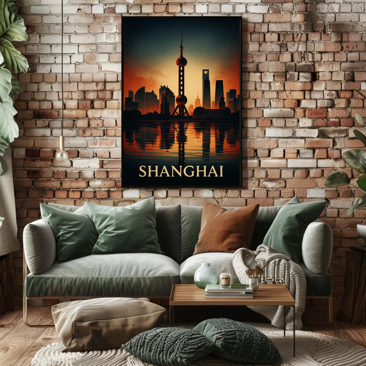 Shanghai Skyline Poster