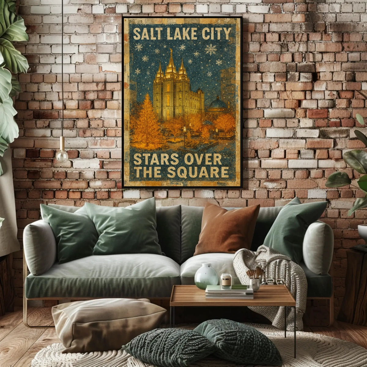 Stars Over The Square Salt Lake City Poster