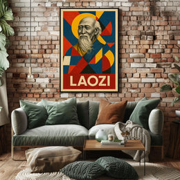 Laozi A Geometric Tribute Poster