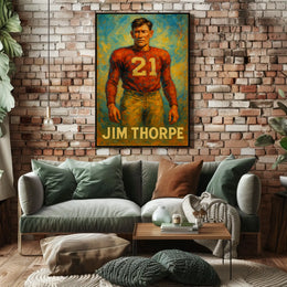 Jim Thorpe Iconic Athlete Poster