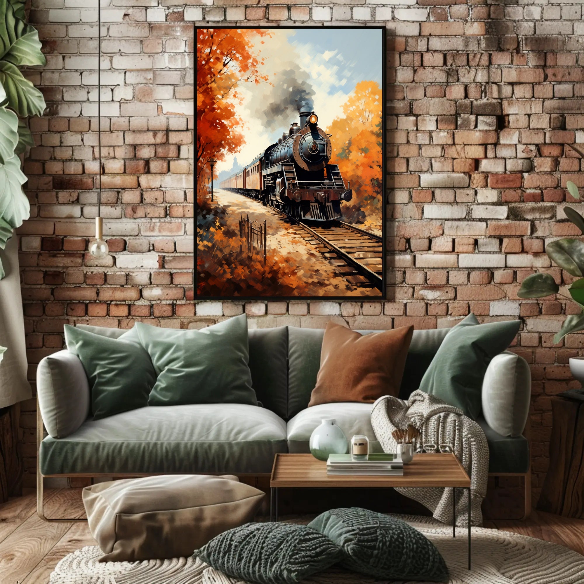 Autumn Journey By Train Poster
