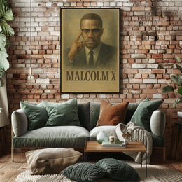 Malcolm X Iconic Leader Poster