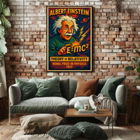 Einstein Relativity Cosmos Art Inspiring Poster