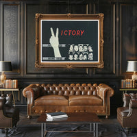 Victory Poster with Peace Symbol Poster