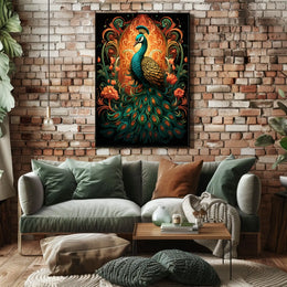 Majestic Peacock Art Poster