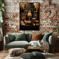 Elegant Art Deco Dessert Display Poster