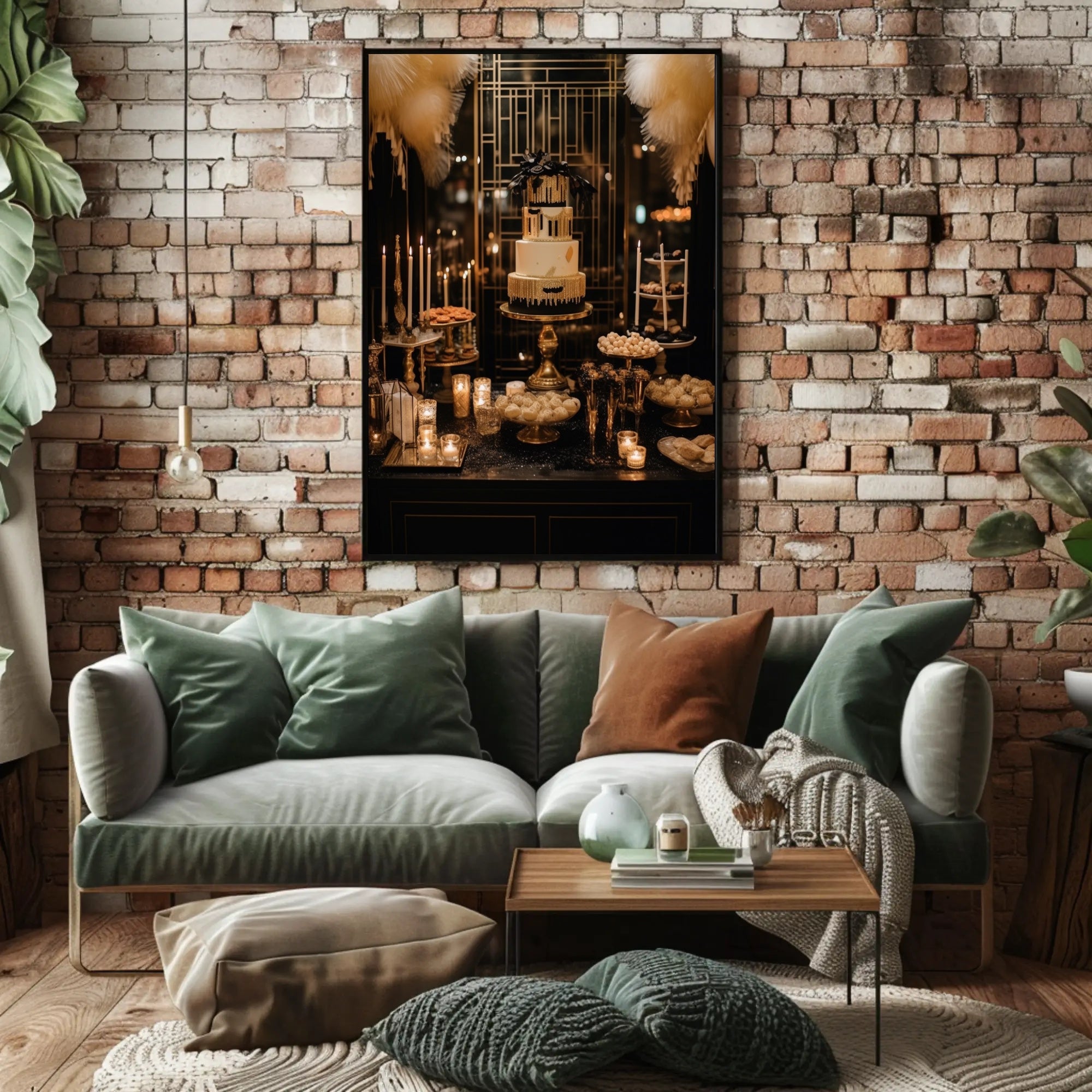 Elegant Art Deco Dessert Display Poster