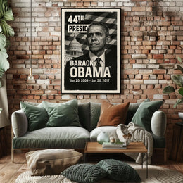 Barack Obama 44th President of the United States Digital Montaje Poster