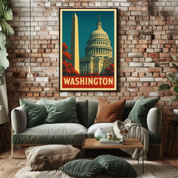 Washington Landmarks Poster