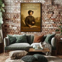 St Elizabeth Ann Seton Vintage Religious Poster