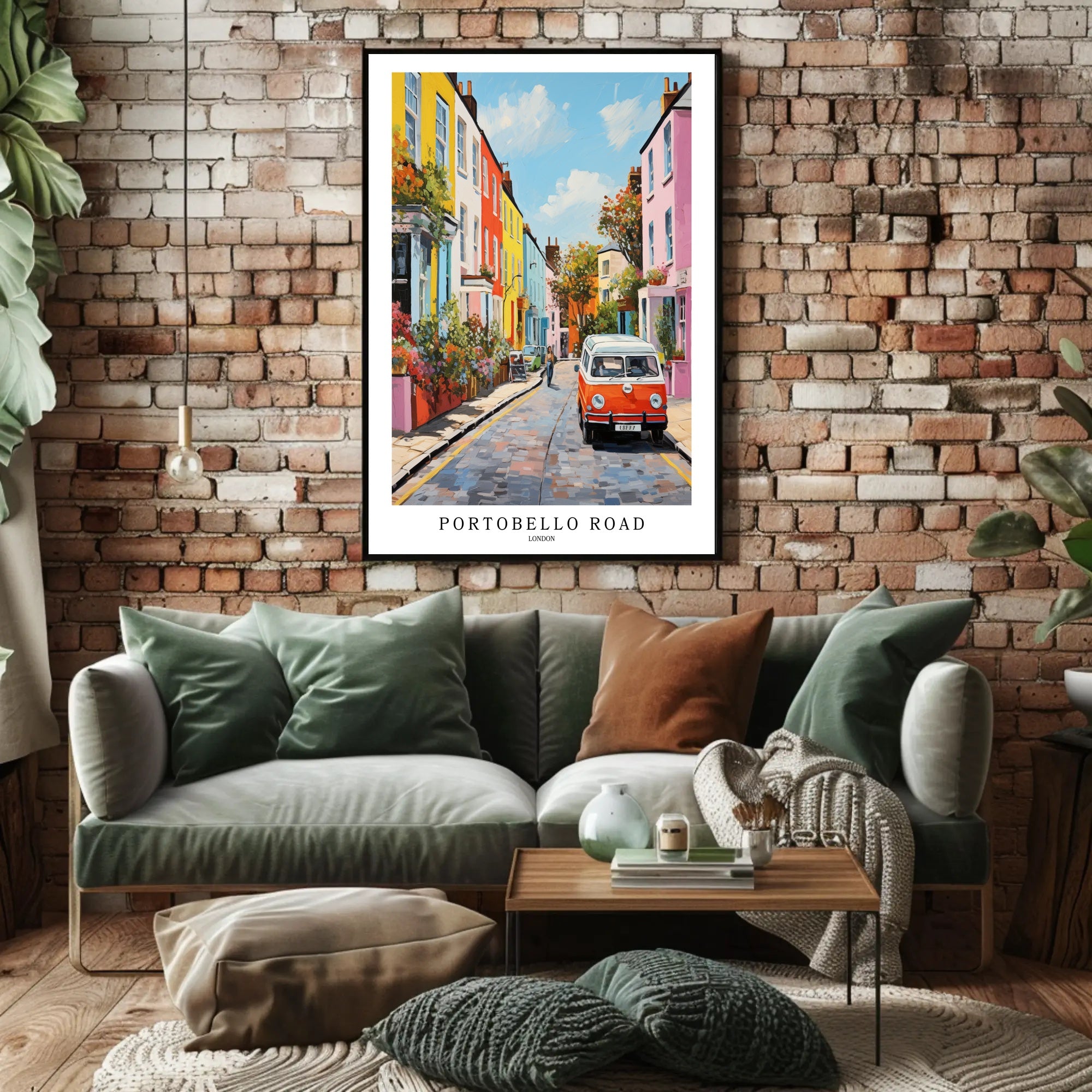 Portobello Road London Urban Charm Cityscape Poster PosterGoat