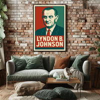 Lyndon Johnson Presidential Portrait Photography Poster