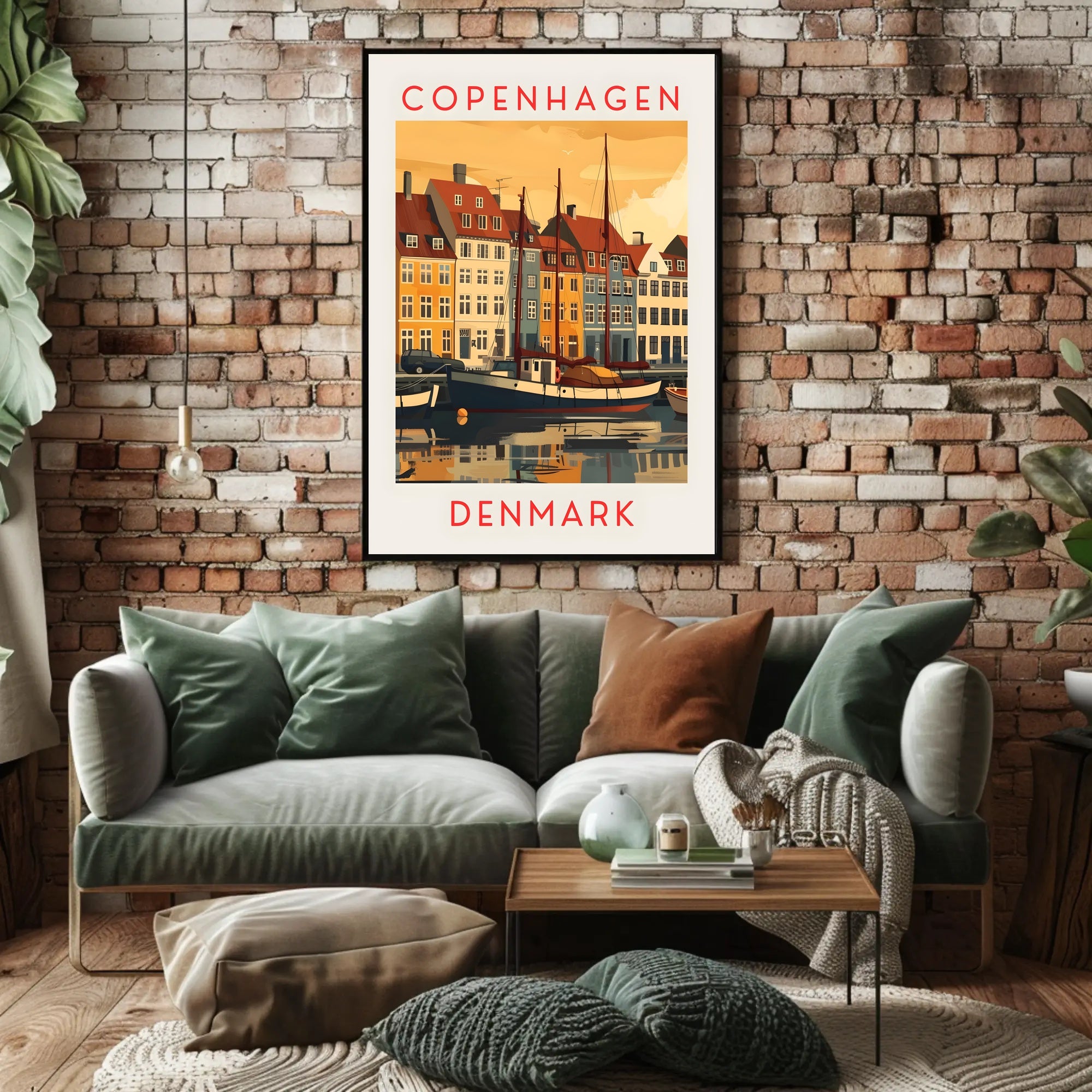 Copenhagen Harbor Scene Poster