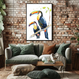 Vibrant Toucans Poster
