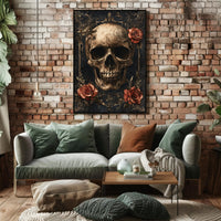 Skull And Roses Poster