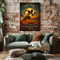 Olympic Legacy Vintage Sprinter Poster: Speed & Glory