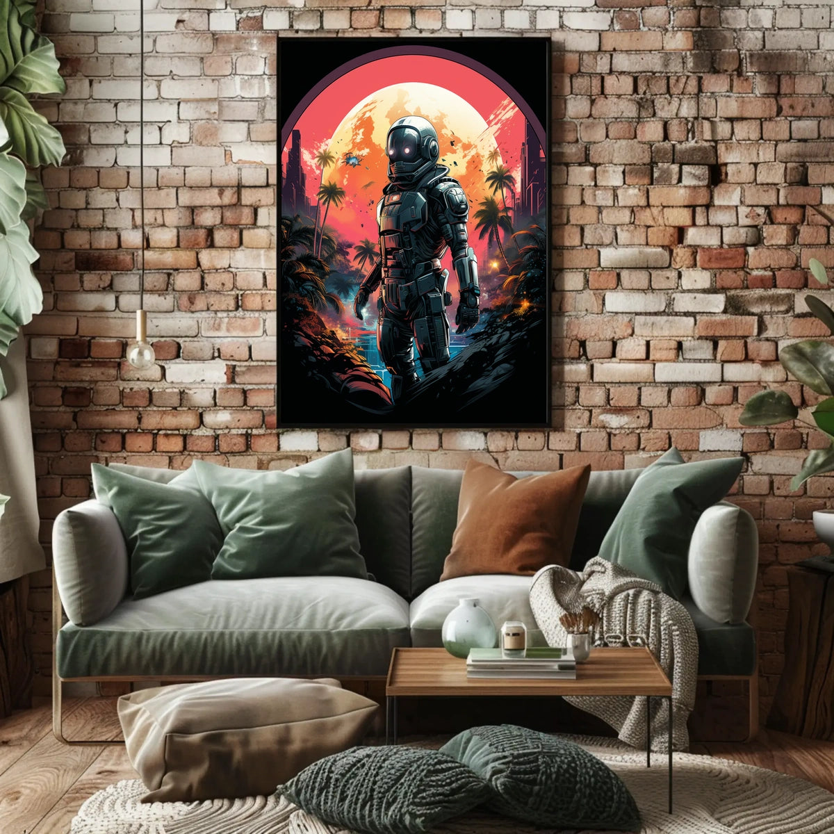 Futuristic Oasis Poster