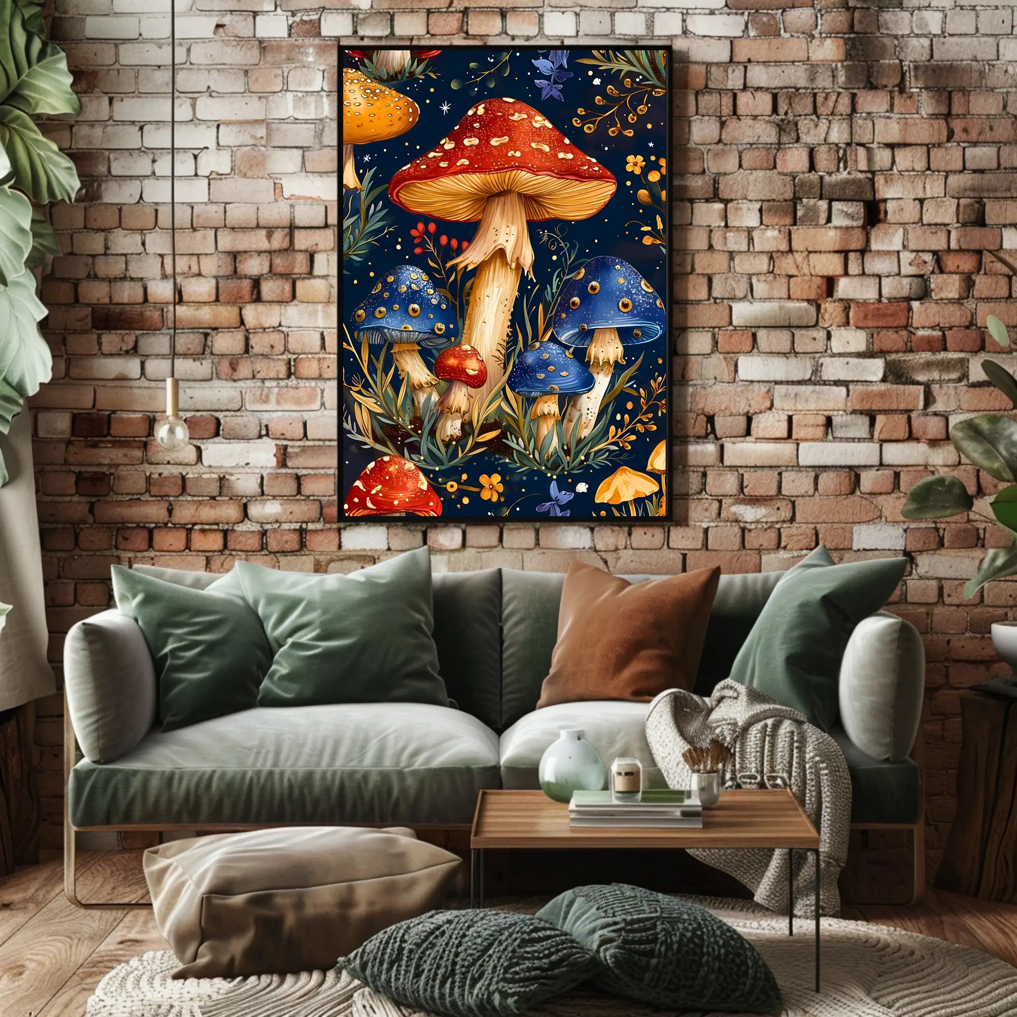 Mushroom Magic: Enchanted Forest Fantasy Art Poster