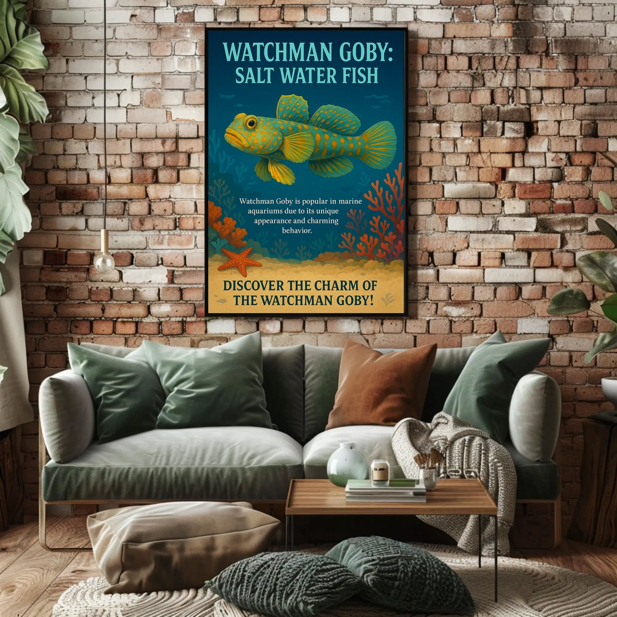 Watchman Goby Salt Water Fish Poster