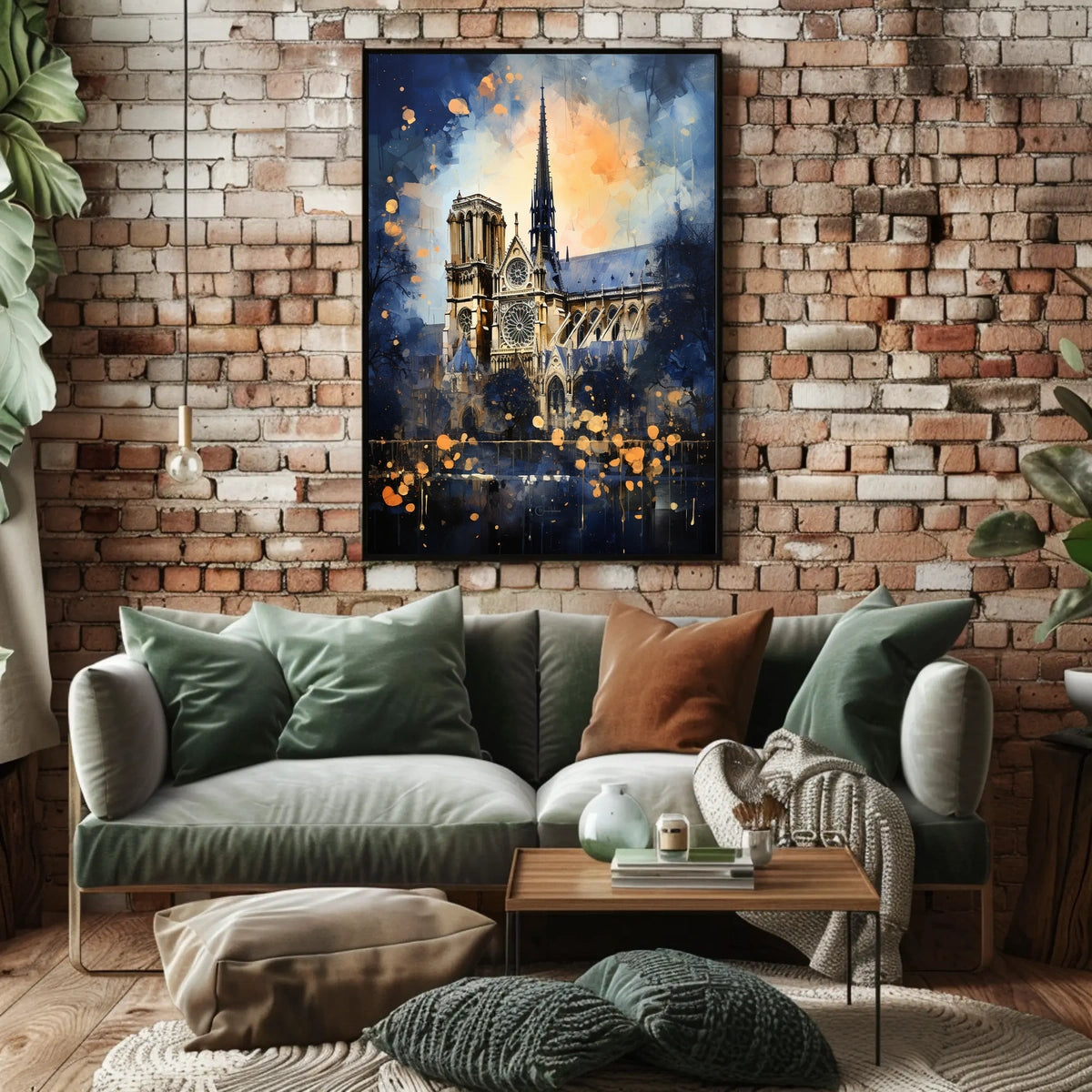Notre-Dame Gothic Art: Architectural Vibrance Cultural or Heritage Poster