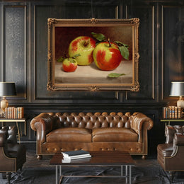 Photorealistic Apples Still Life: Artistic Poster