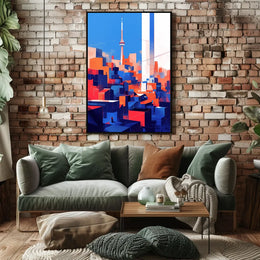Toronto Abstract Cityscape Modern Art Poster