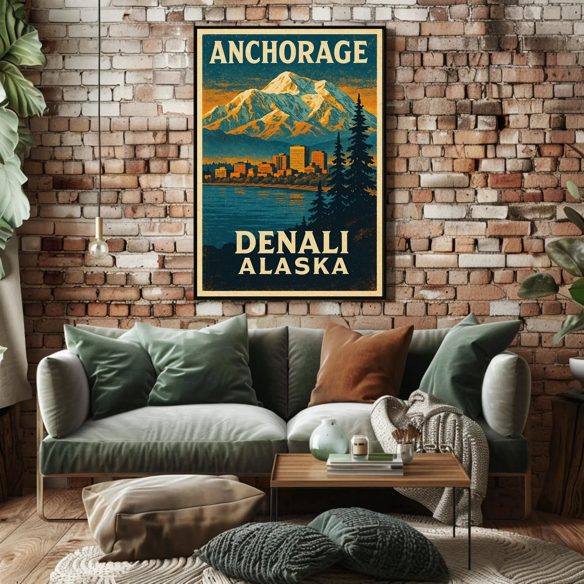 Anchorage and Denali, Alaska Poster