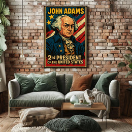 John Adams Second President Poster Wall Art Gift Idea