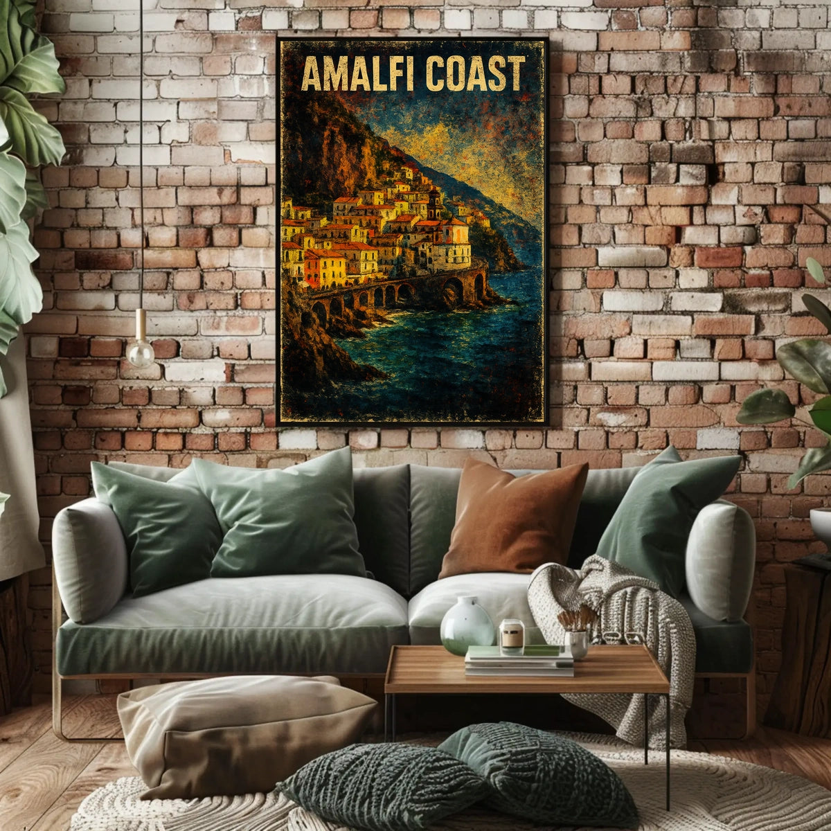 Amalfi Coast Poster Wall Art For Coastal Home Decor