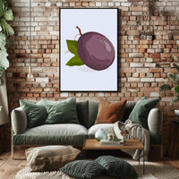 Plum Illustration Poster