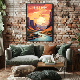 Big Bend National Park Landscape Travel Poster