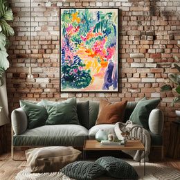 Tropical Dreamscape: Vibrant Abstract Art Poster