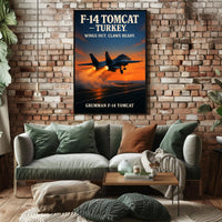Grumman F-14 Tomcat Wings Out, Claws Ready Poster PosterGoat