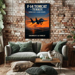 Grumman F-14 Tomcat Wings Out, Claws Ready Poster PosterGoat