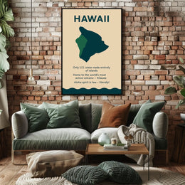 Hawaii Island Culture Modern Minimalist Poster Art