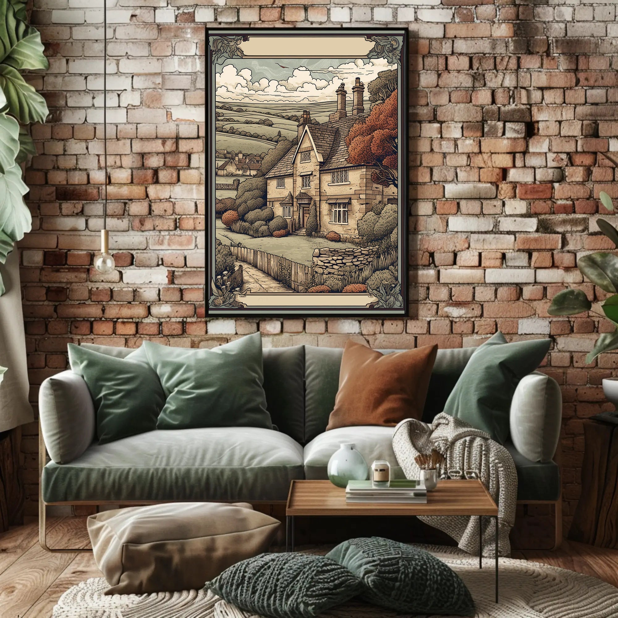 Quaint Countryside Cottage Poster