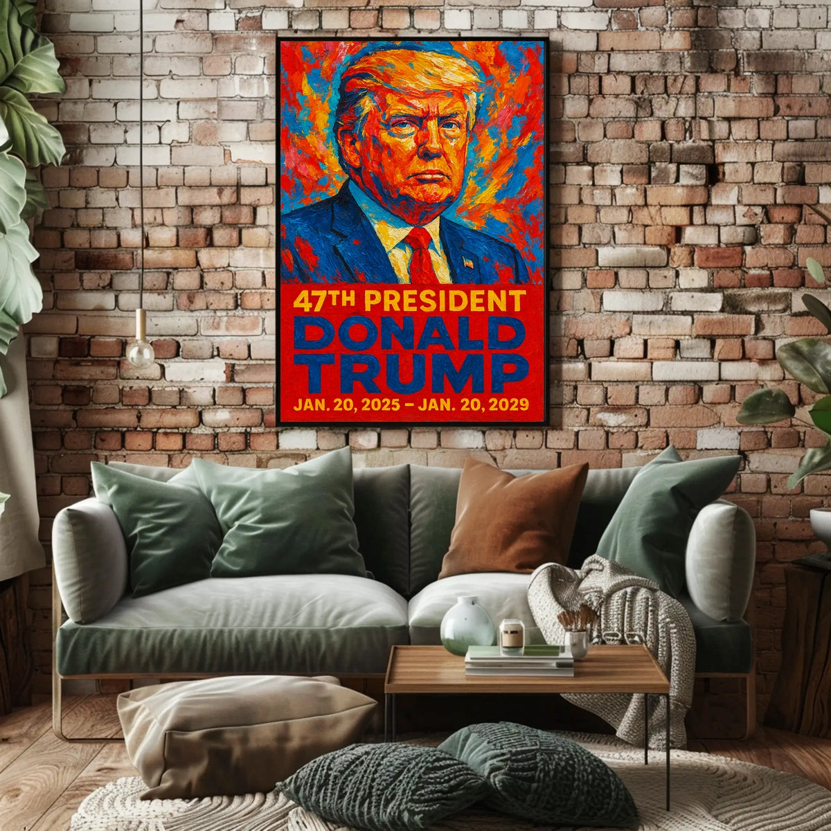 Unyielding Resolve Trump Patriot Legacy Expressionism Poster